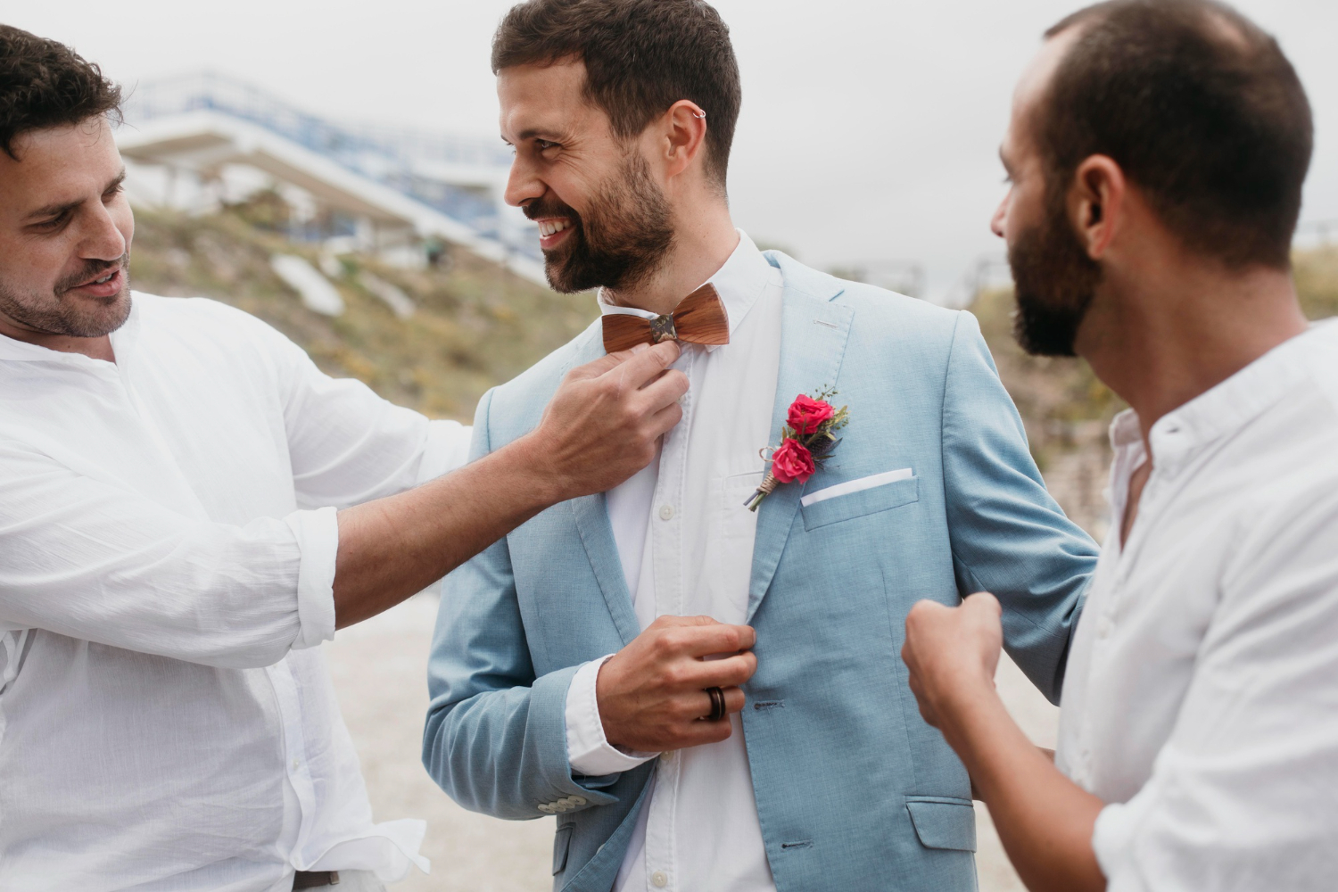 Grooms Enjoy a Confident Wedding Day with Hair Development