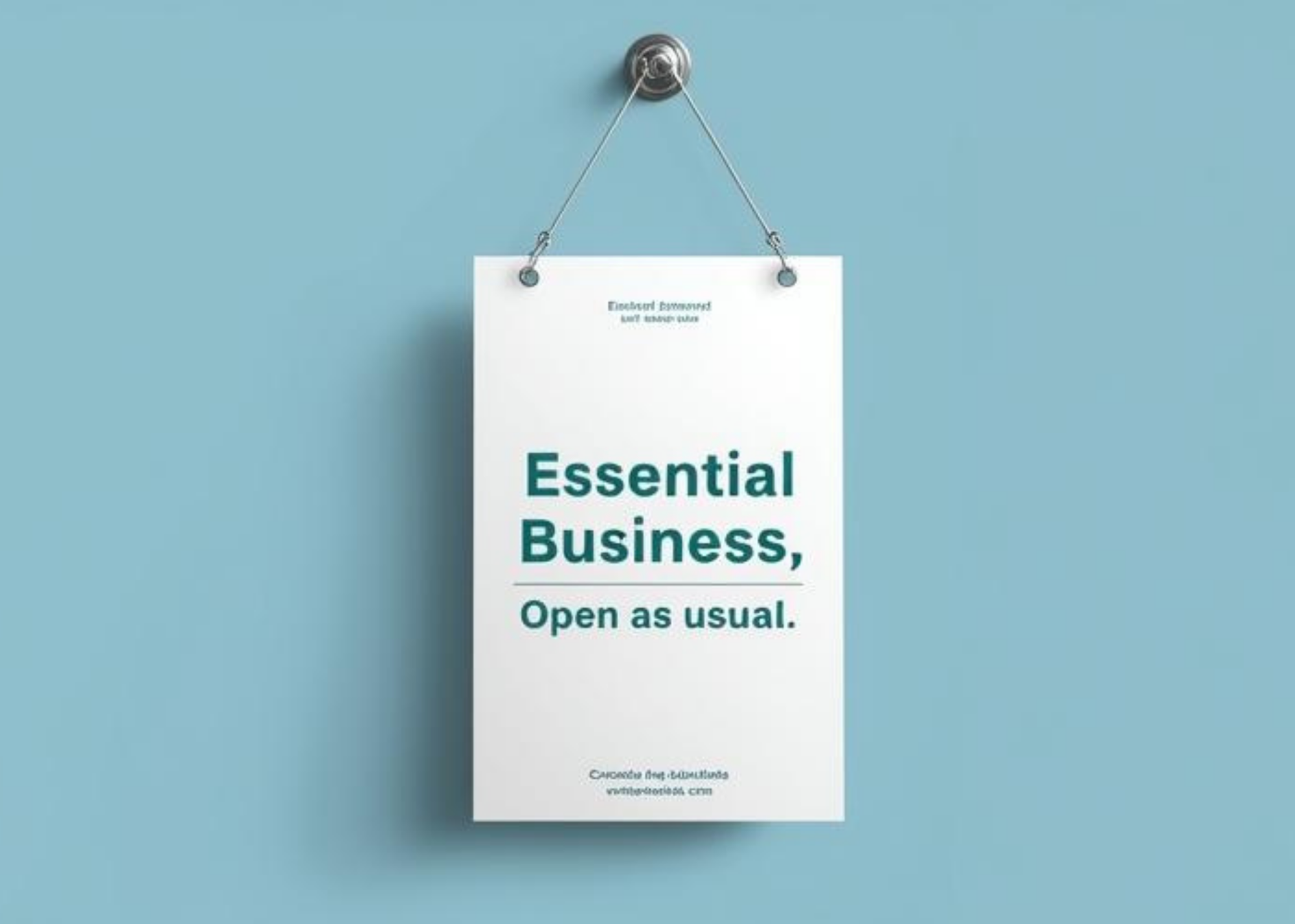 Business as normal